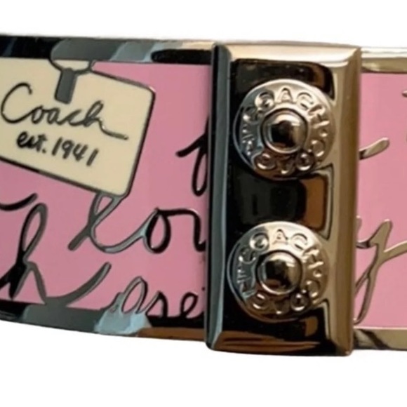 COACH Light Pink Bangle Bracelet-Rare - Picture 4 of 5